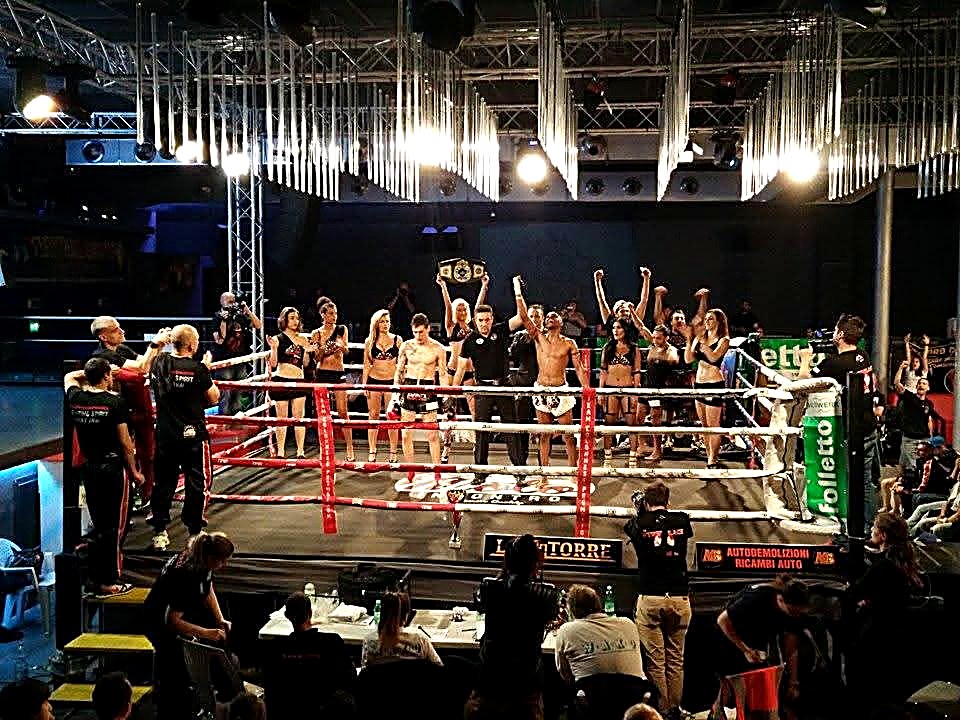 Kebrom Neguse celebrating a championship victory in the ring
